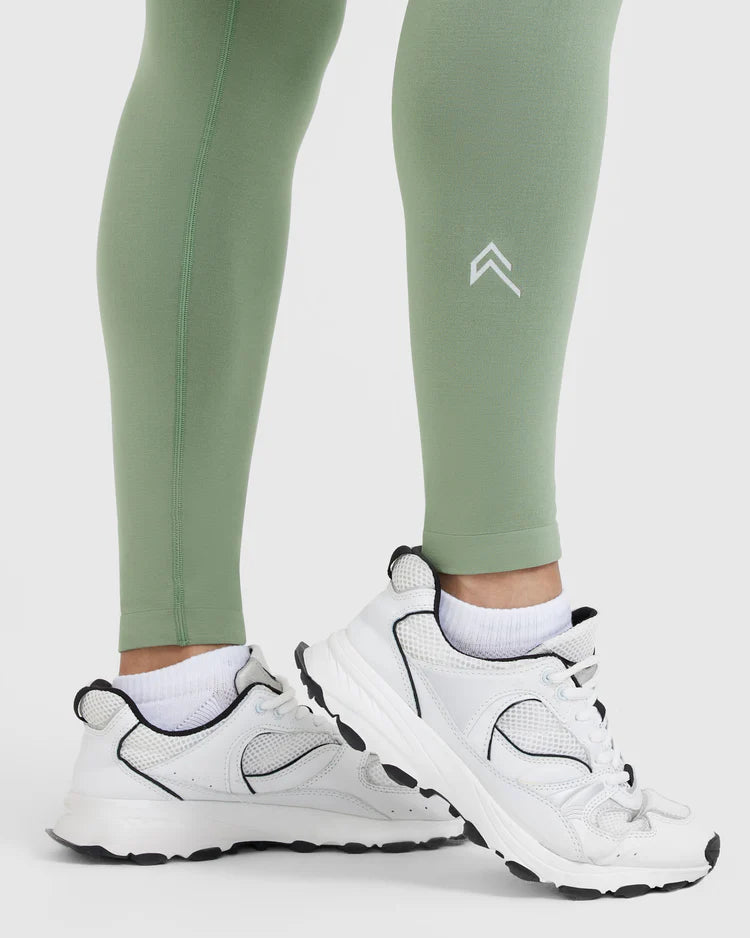 ONER ACTIVE Sage Green Effortless Seamless Tight Gym Leggings