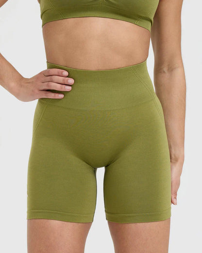 SHP ONER ACTIVE Olive Green Effortless Seamless Tight shorts