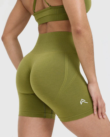 SHP ONER ACTIVE Olive Green Effortless Seamless Tight shorts