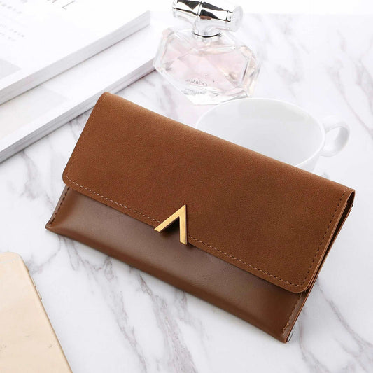 SHP Brown V Luxury Leather Wallet