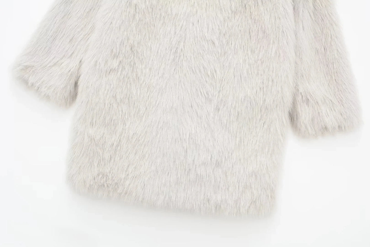  Faux Fur Long Coat , Furry coat for woman , winter Furry Long coat ,zara furry coat ,Trend furry coat details