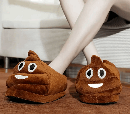 Poop slipper, Novelty footwear, Funny slippers, Quirky design, Bathroom humor, Plush poop, Comfy slippers, Unique gift idea, Whimsical footwear, Hilarious home accessory,