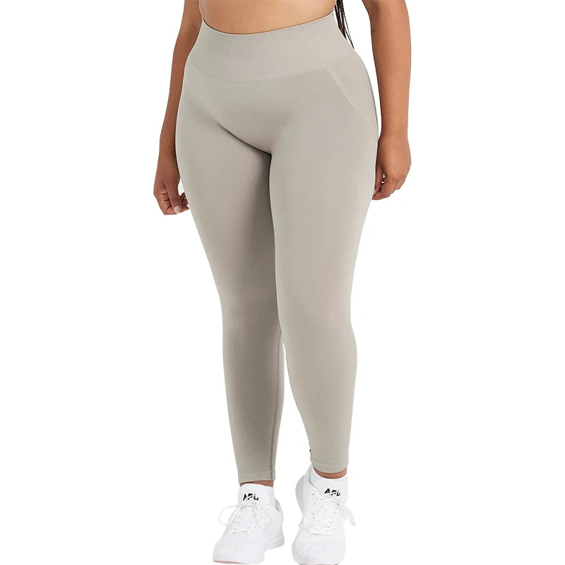 ONER ACTIVE Warm Grey Effortless Seamless Tight Gym Leggings