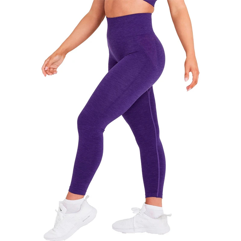 ONER ACTIVE Dark Purple Effortless Seamless Tight Gym Leggings