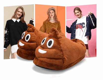 Poop slipper, Novelty footwear, Funny slippers, Quirky design, Bathroom humor, Plush poop, Comfy slippers, Unique gift idea, Whimsical footwear, Hilarious home accessory,