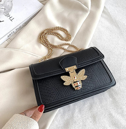 SHP Black Luxury Bee PU Crossbody Bag