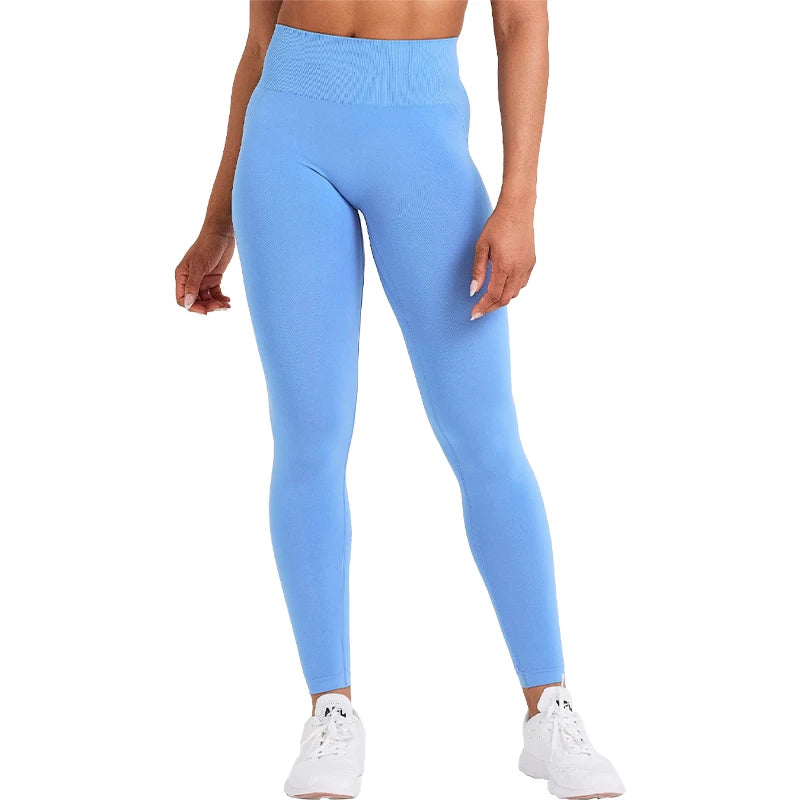 ONER ACTIVE Light Blue Effortless Seamless Tight Gym Leggings