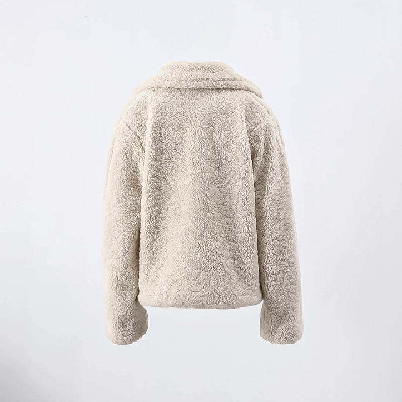  Lamb Wool Furry winter Jacket for woman