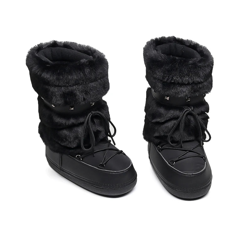  Snow Boot - Luxury Fluffy Furry , woman Boot fro winter