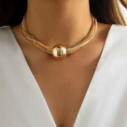 SHP Golden Elegant Chunky Chain & Ball