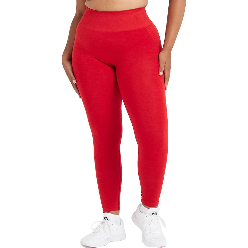 ONER ACTIVE Red Effortless Seamless Tight Gym Leggings