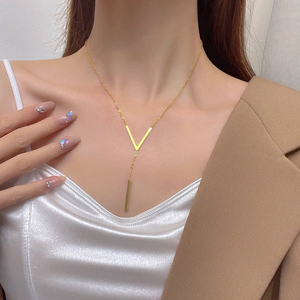 V-shaped Long Sexy Necklace