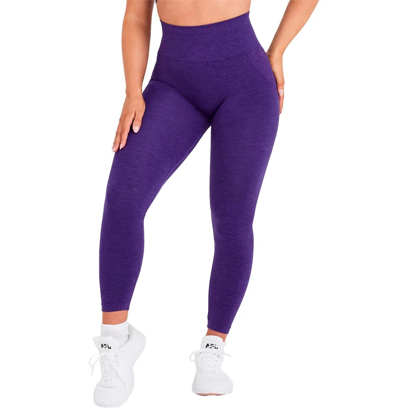 ONER ACTIVE Dark Purple Effortless Seamless Tight Gym Leggings