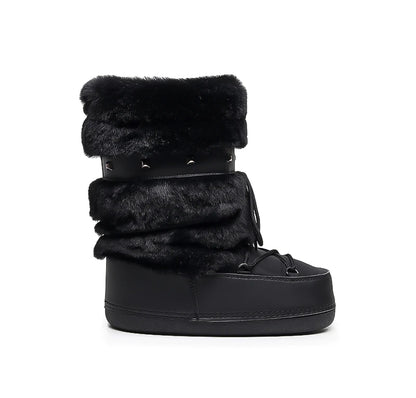  Snow Boot - Luxury Fluffy Furry , woman Boot fro winter