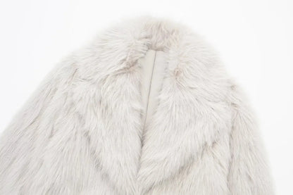  Faux Fur Long Coat , Furry coat for woman , winter Furry Long coat ,zara furry coat ,Trend furry coat details