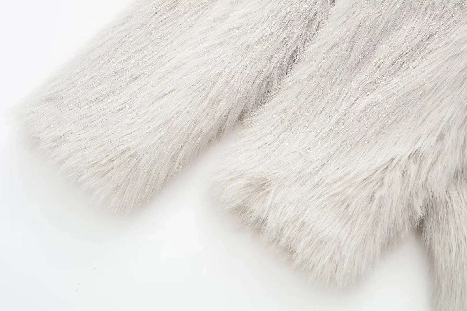  Faux Fur Long Coat , Furry coat for woman , winter Furry Long coat ,zara furry coat ,Trend furry coat details