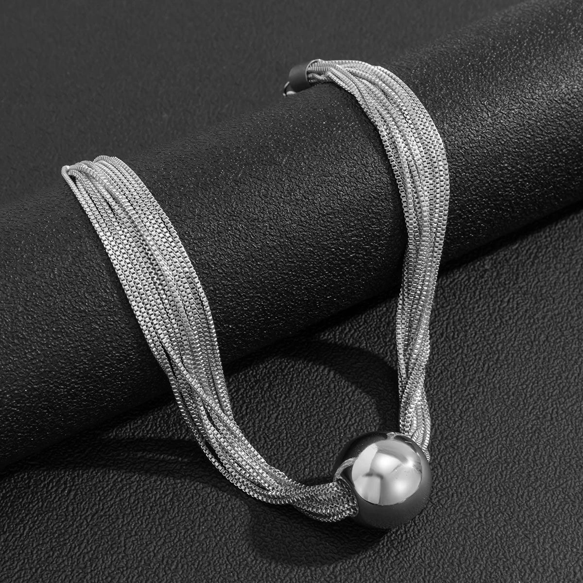 SHP Silver Elegant Chunky Chain & Ball