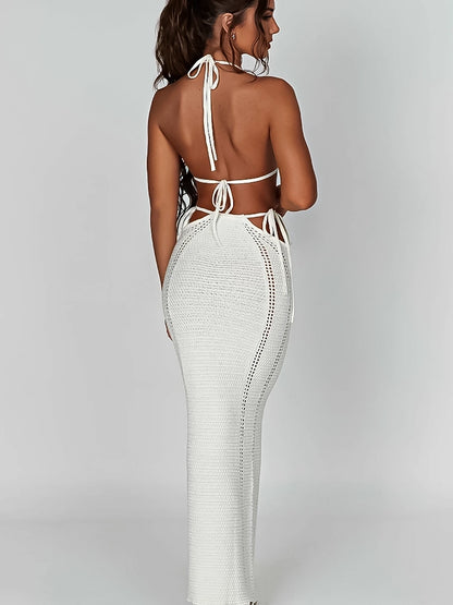 White Summer Sexy Outfits Dress 2 Piece Set