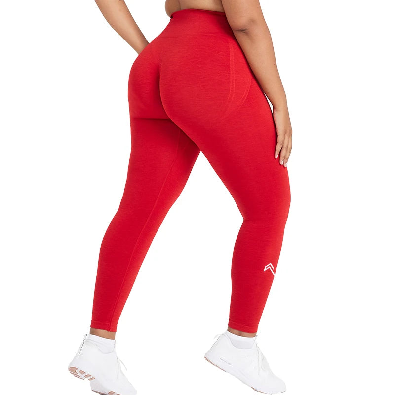 ONER ACTIVE Red Effortless Seamless Tight Gym Leggings