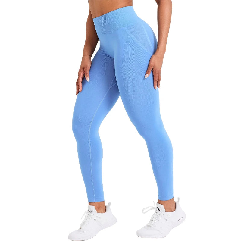 ONER ACTIVE Light Blue Effortless Seamless Tight Gym Leggings