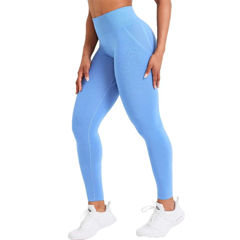 SHP ONER ACTIVE Light Blue Effortless Seamless Tight Gym Leggings