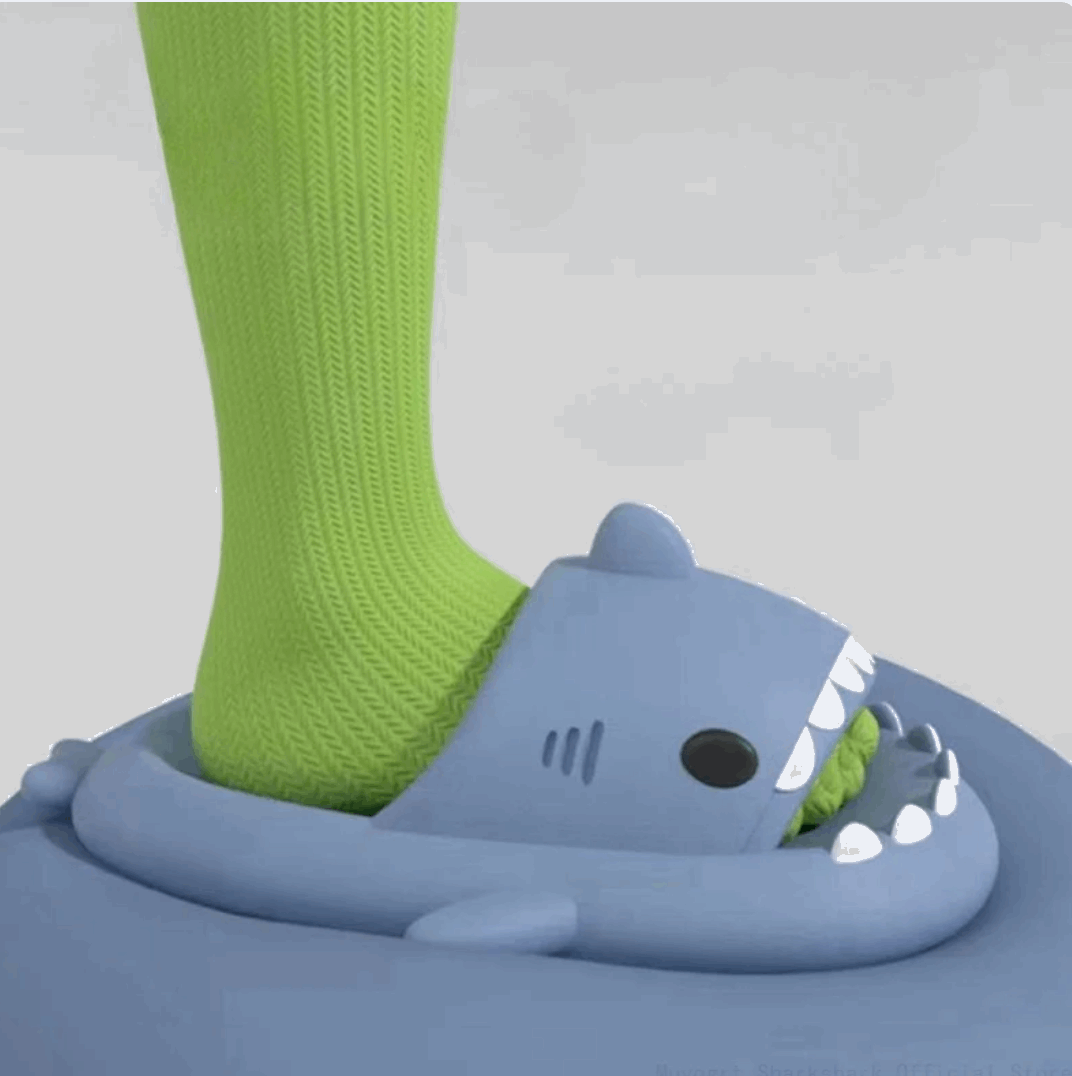 Shark slipper, Novelty footwear, Cute slippers, Fun design, Animal-themed, Cozy comfort, Plush material, Quirky style, Unique gift idea, Comfy loungewear,