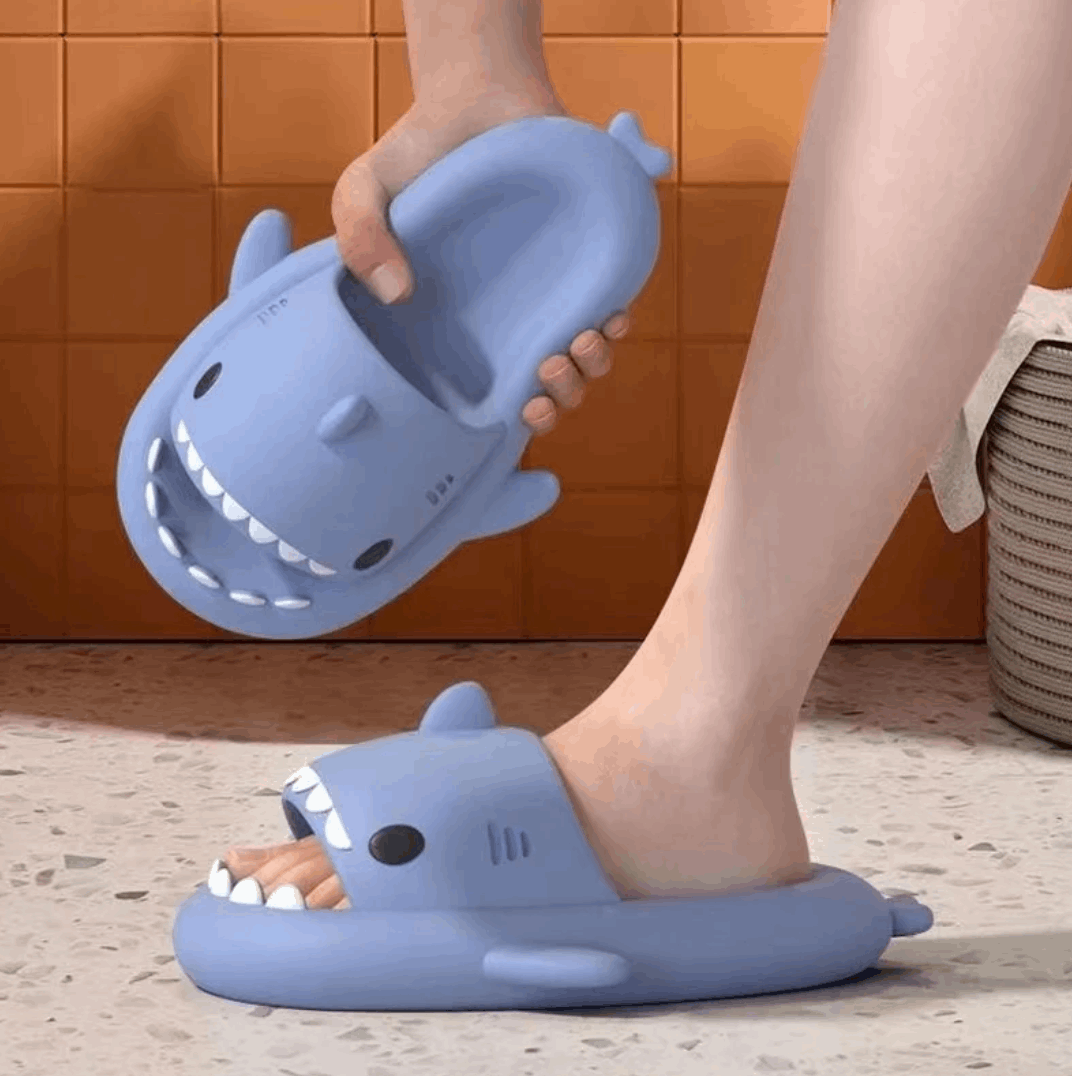 Shark slipper, Novelty footwear, Cute slippers, Fun design, Animal-themed, Cozy comfort, Plush material, Quirky style, Unique gift idea, Comfy loungewear,