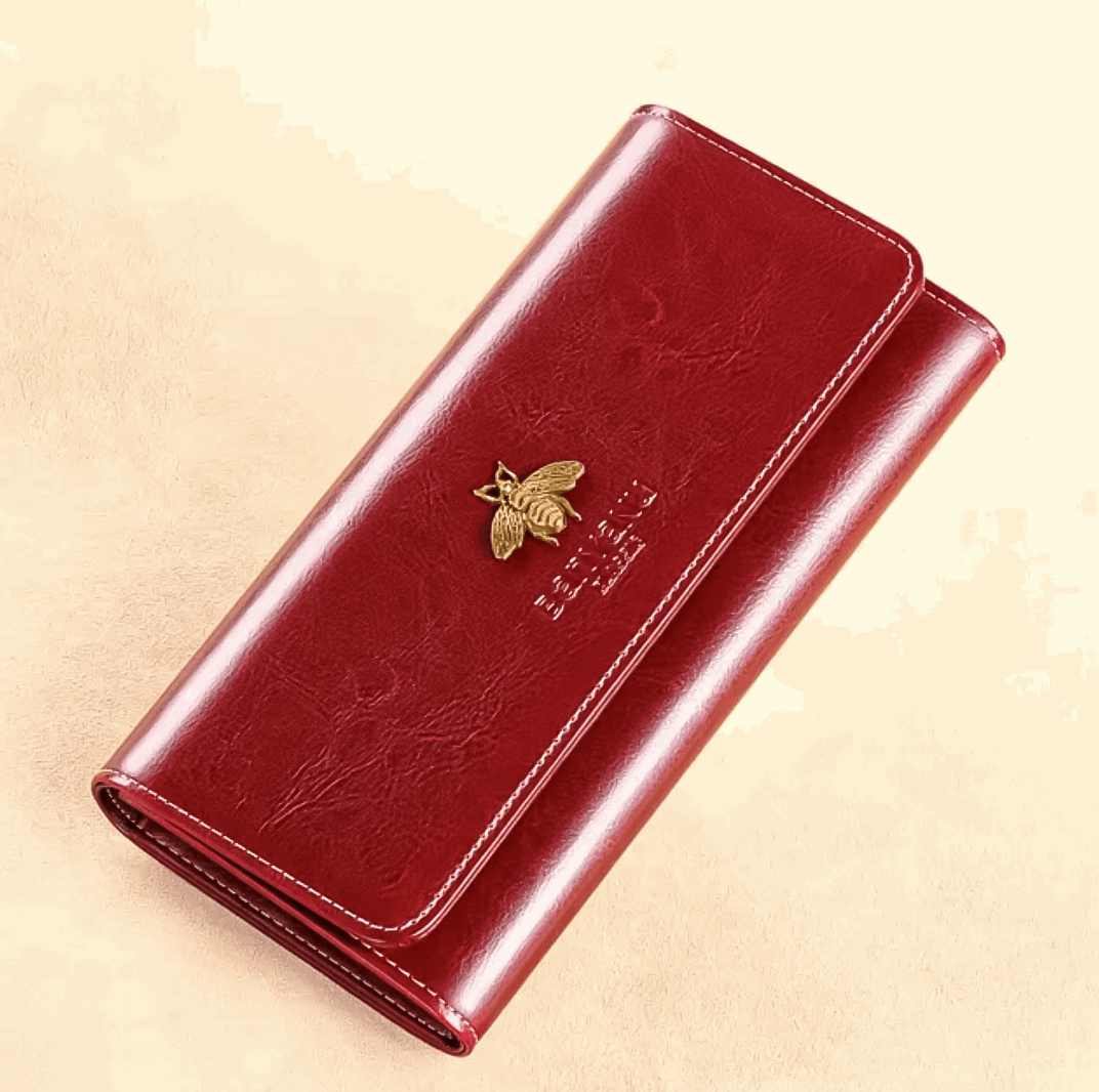 Bee Luxury Leather Wallet RFID Blocking Success Wallet Leather Fashion Accessories Luxury Style Protection