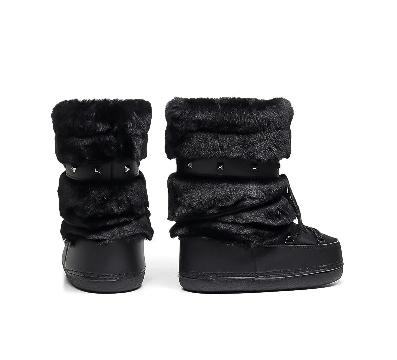  Snow Boot - Luxury Fluffy Furry , woman Boot fro winter