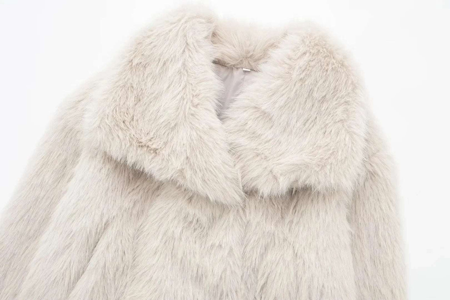  SHP Faux Fur Jacket , fashion coat , zara furry coat , Trend furry coat , woman furry coat for winter , white